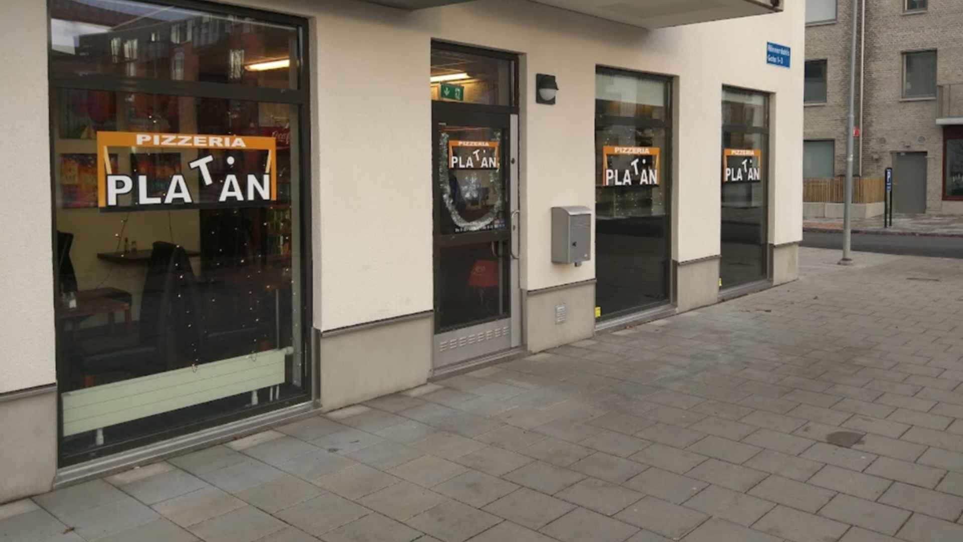 Framsidan på Pizzeria Platån i Göteborg
